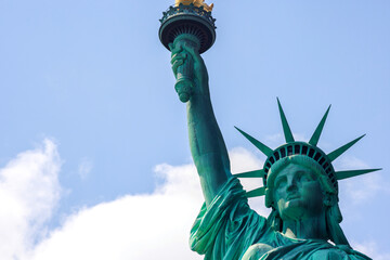 Fototapeta premium Close up of the Statue of Liberty in New York City.