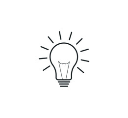 template light bulb, glowing light bulb design elements.