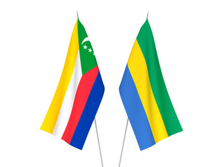 Gabon and Union of the Comoros flags
