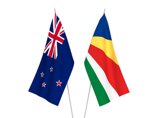 Seychelles and New Zealand flags