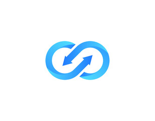 Blue Infinity Vector Logo Template Illustration Design. Vector