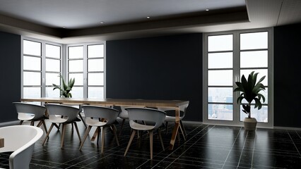 office pantry area 3d render interior design