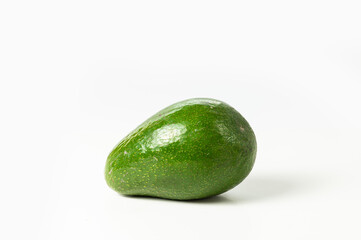 Single avocado isolated on white background, Avocado studio macro shooting.