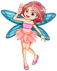 Beautiful fairy girl cartoon character