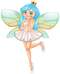 Obraz na płótnie Canvas Beautiful fairy girl cartoon character