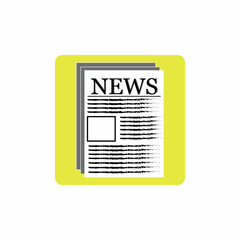 Newspaper icon vector symbol background