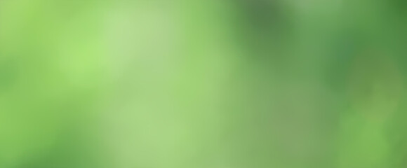 green background, panoramic view long blurred gradient green summer abstract