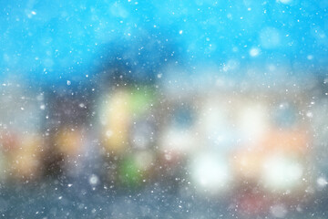 Obraz na płótnie Canvas abstract blue background snow snowflakes, new year, glow design