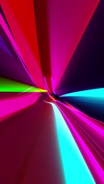 High Energy Abstract Colorful Light Warp Tunnel Loop
