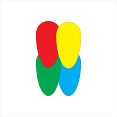 3d render of a pair of symbol made of spheres