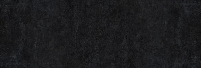 Fototapeta premium black panoramic concrete wall background for design