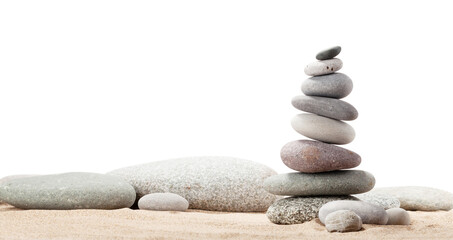 Pyramid of sea pebbles