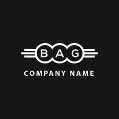 BAG letter logo design on black background. BAG  creative initials letter logo concept. BAG letter design.