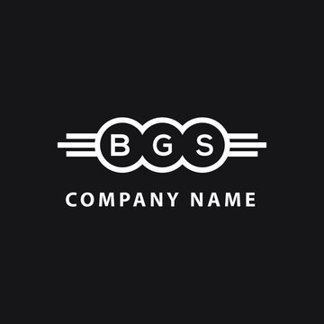 BGS letter logo design on black background. BGS creative circle letter logo concept. BGS letter design. 