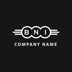 BNI letter logo design on black background. BNI creative  initials letter logo concept. BNI letter design.