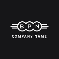 BPN letter logo design on black background. BPN  creative initials letter logo concept. BPN letter design.