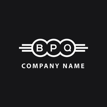 BPQ letter logo design on black background. BPQ  creative initials letter logo concept. BPQ letter design.