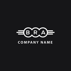 BRA letter logo design on black background. BRA  creative initials letter logo concept. BRA letter design.