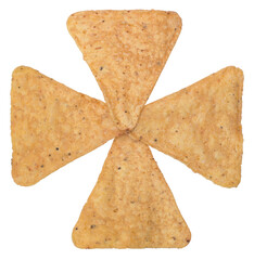 floral potato chips on white