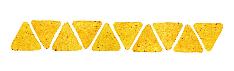 potato or corn chips, isolated  mexican pattern