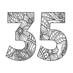 Mandala Number Coloring Page For Kids