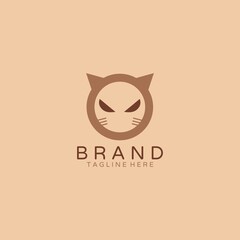 Letter O Cat Logo Design Template