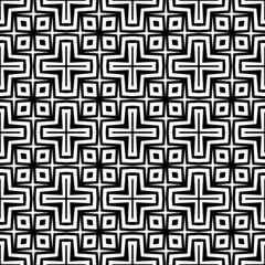 Abstract Black seamless pattern.Seamless geometric ornament based on traditional islamic art.Great design for fabric,textile,cover,wrapping paper,background. Average thickness lines.Modern geometric.