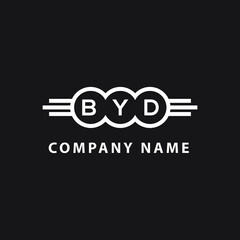 BYD letter logo design on black background. BYD  creative initials letter logo concept. BYD letter design.