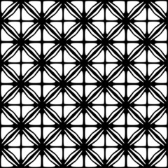 Seamless pattern with oblique black bands.Seamless vector. Checks, chevrons motif. Rhombuses, shapes ornament. Diamonds, curves wallpaper.Abstract geometric pattern. A seamless vector background.