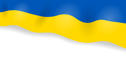 Ukrainian flag yellow blue color. Symbol of freedom and democracy in Ukraine.