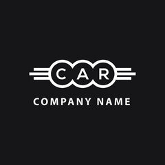 CAR letter logo design on black background. CAR  creative initials letter logo concept. CAR letter design.