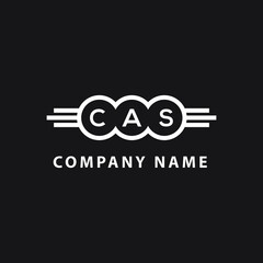 CAS letter logo design on black background. CAS  creative initials letter logo concept. CAS letter design.