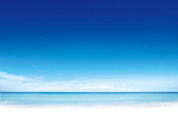 Obraz premium 夏の海と空と浜辺