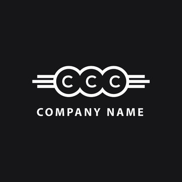 CCC letter logo design on black background. CCC  creative initials letter logo concept. CCC letter design.