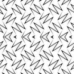 Abstract vintage geometric wallpaper pattern seamless background.Modern scandinavian style.Abstract classical background in black and white color.abstract texture, monochrome fashion design. © vandana