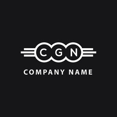 CGN letter logo design on black background. CGN  creative initials letter logo concept. CGN letter design.