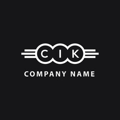CIK letter logo design on black background. CIK creative  initials letter logo concept. CIK letter design
