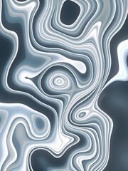 Psychedelic wave background. 3d rendering digital illustration. Minimal art style. Liquid flow effect