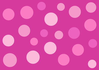 Dots on the background, Rose and pink spots pattern, Isolated dots, Circle geometric, light pink and blush dots, Bubble around, Scattered circles on pink background, Vector illustration EPS 10.