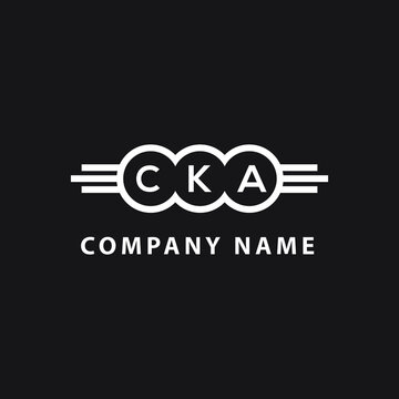 CKA letter logo design on black background. CKA  creative initials letter logo concept. CKA letter design