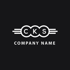 CKS letter logo design on black background. CKS  creative initials letter logo concept. CKS letter design