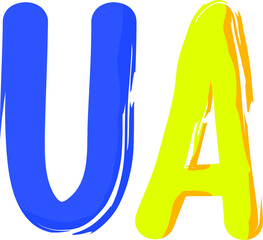 Vector illustration of Ukraine symbol. Patriotic and togetherness concept. Standing with Ukraine backdrop. Pray for Ukraine.