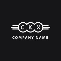 CKX letter logo design on black background. CKX  creative initials letter logo concept. CKX letter design