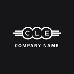 CLE letter logo design on black background. CLE creative  initials letter logo concept. CLE letter design