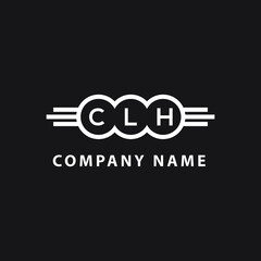 CLH letter logo design on black background. CLH  creative initials letter logo concept. CLH letter design