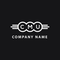 CMU letter logo design on black background. CMU  creative initials letter logo concept. CMU letter design.