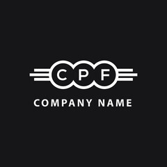 CPF letter logo design on black background. CPF  creative circle letter logo concept. CPF letter design.
