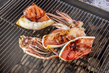 いか焼き　Bake squid on the barbecue