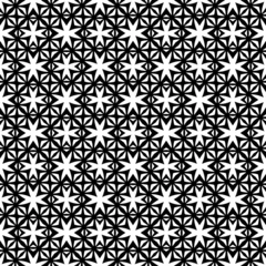 Zelfklevend Fotobehang Modern stylish graphic geometric black and white backdrop.Tibetan scallop tile ornament in black and white..Digital image with a psychedelic stripes.abstract classical. Modern stylish texture. © vandana