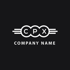 CPX letter logo design on black background. CPX  creative circle letter logo concept. CPX letter design.

